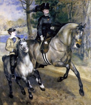  riding Art Painting - riding in the bois de boulogne Pierre Auguste Renoir